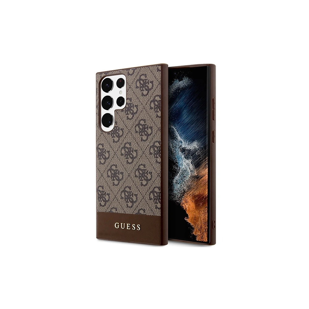 Hurtownia GSM - Etui Guess GUHCS24LG4GLBR Samsung Galaxy S24 Ultra hardcase 4G Stripe Collection hnědý/brown - GUE3263 - {ean13} - Hurt