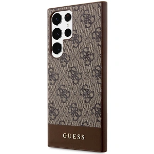 Hurtownia GSM - Case Guess GUHCS24LG4GLBR Samsung Galaxy S24 Ultra Hardcase 4G Stripe Collection braun/brown - GUE3263 - {ean13} - Hurt