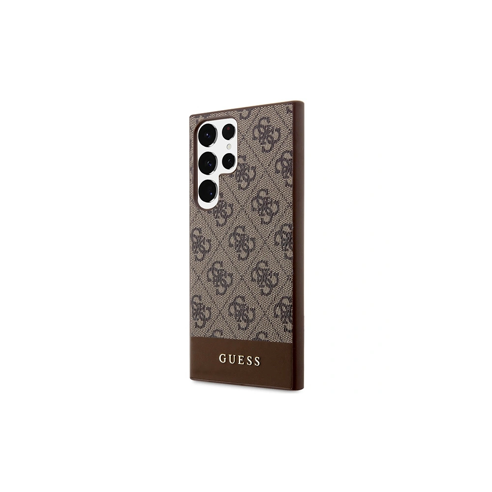 Hurtownia GSM - Etui Guess GUHCS24LG4GLBR Samsung Galaxy S24 Ultra kemény tok 4G Stripe Collection barna/brown - GUE3263 - {ean13} - Hurt