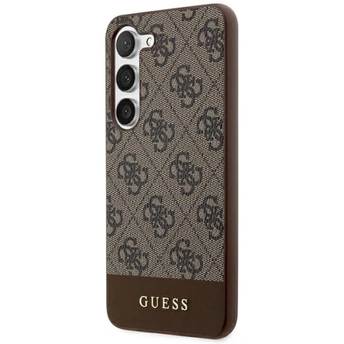Etui Guess GUHCS24MG4GLBR Samsung Galaxy S24+ Plus hardcase 4G Stripe Collection brązowy/brown