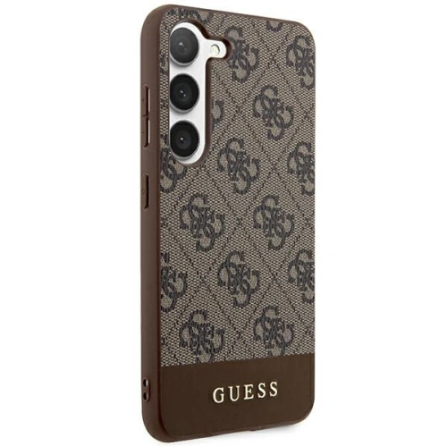 Etui Guess GUHCS24MG4GLBR Samsung Galaxy S24+ Plus hardcase 4G Stripe Collection brązowy/brown