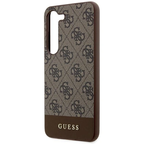 Etui Guess GUHCS24MG4GLBR Samsung Galaxy S24+ Plus hardcase 4G Stripe Collection brązowy/brown