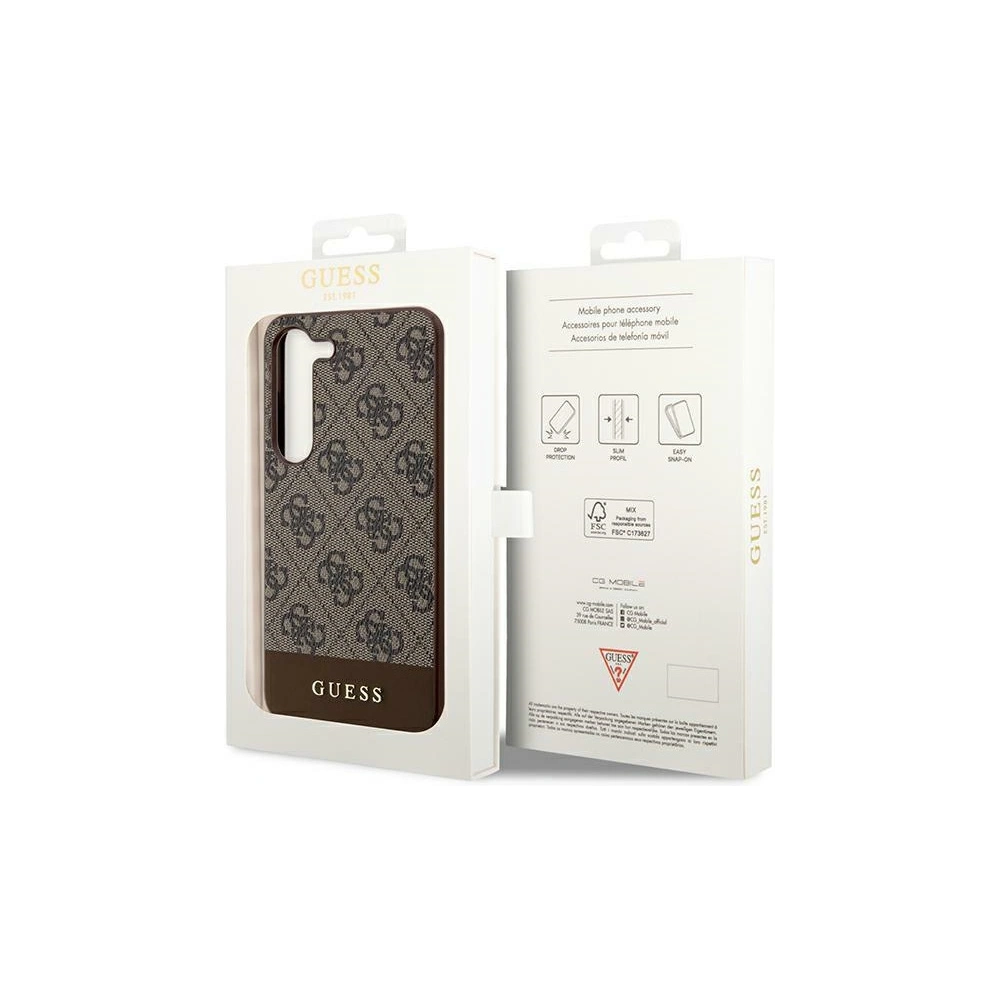 Hurtownia GSM - Etui Guess GUHCS24MG4GLBR Samsung Galaxy S24+ Plus hardcase 4G Stripe Collection hnědý/brown - GUE3264 - {ean13} - Hurt