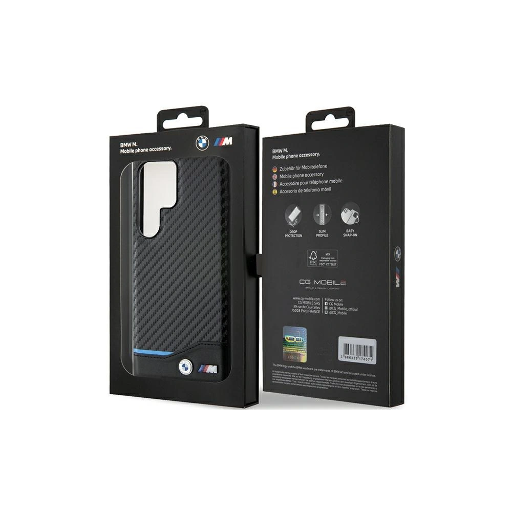 Hurtownia GSM - Etui BMW BMHCS24L22NBCK Samsung Galaxy S24 Ultra Kožené Carbon černé/black - BMW595 - {ean13} - Hurt