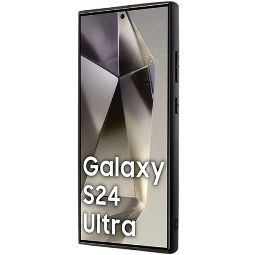 Etui BMW BMHCS24L23RCGPK Samsung Galaxy S24 Ultra hardcase Signature Leather Crossing Lines Pattern czarny/black