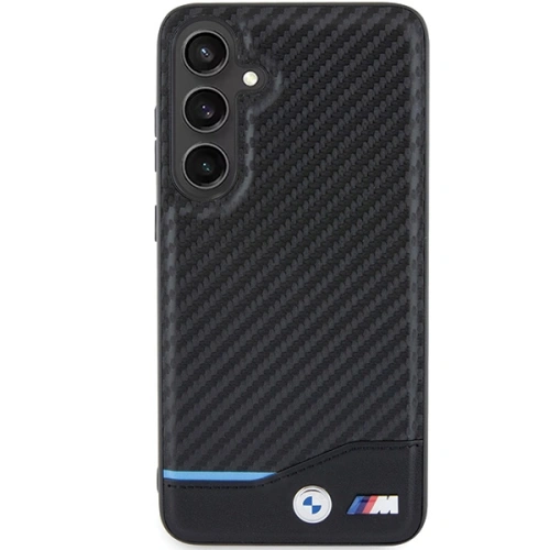 Etui BMW BMHCS24M22NBCK Samsung Galaxy S24+ Plus Leather Carbon czarny/black