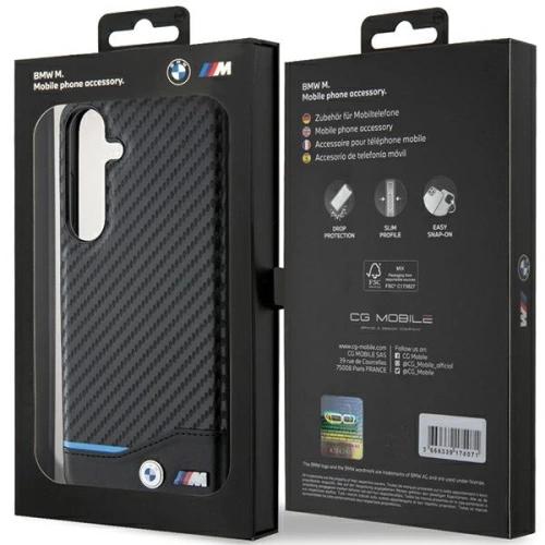 Etui BMW BMHCS24M22NBCK Samsung Galaxy S24+ Plus Leather Carbon czarny/black