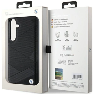 Hurtownia GSM - Etui BMW BMHCS24M23RCGPK Samsung Galaxy S24+ Plus hardcase Signature Leather Crossing Lines Pattern czarny/black - BMW598 - {ean13} - Hurt