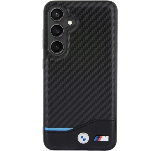 Etui BMW BMHCS24S22NBCK Samsung Galaxy S24 Leather Carbon czarny/black