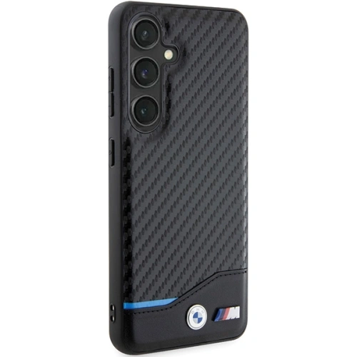 Etui BMW BMHCS24S22NBCK Samsung Galaxy S24 Leather Carbon czarny/black
