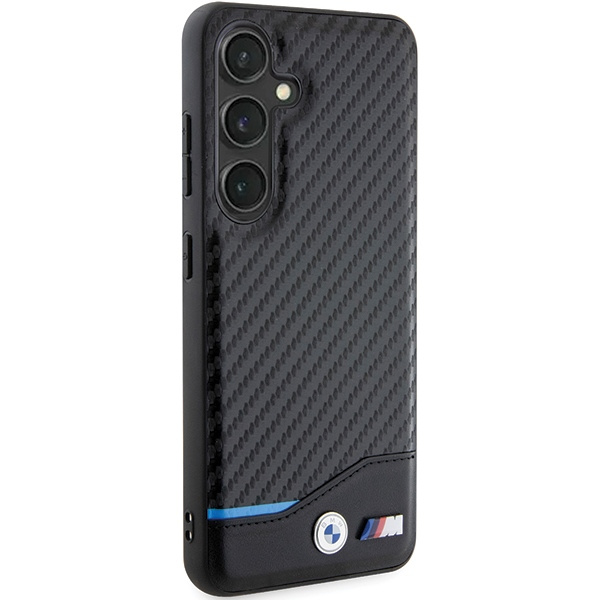 Kryt BMW BMHCS24S22NBCK Samsung Galaxy S24 Leather Carbon black