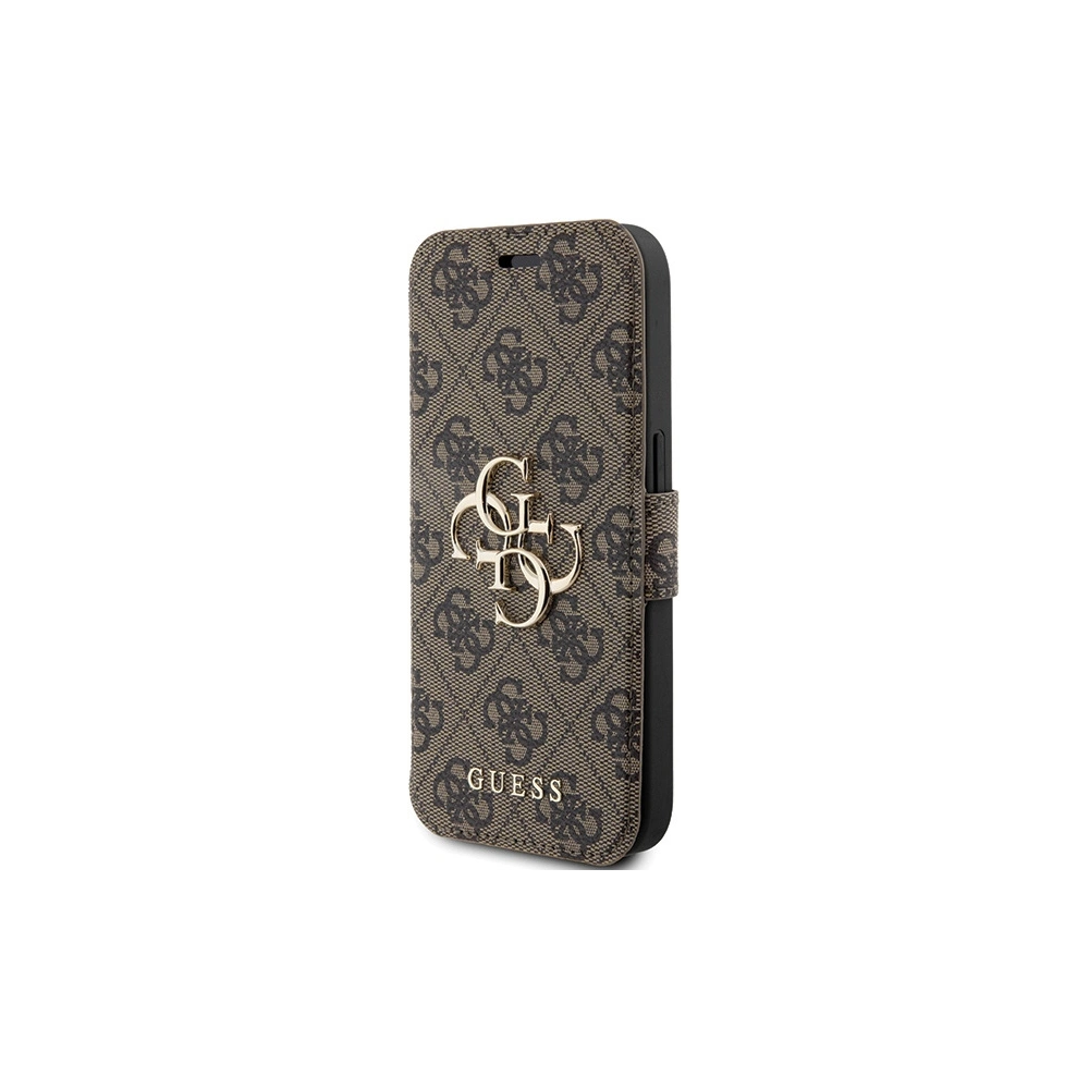 Hurtownia GSM - Etui Guess GUBKP15L4GMGBR Apple iPhone 15 Pro book 4G Metal Logo brązowy/brown - GUE3265 - {ean13} - Hurt