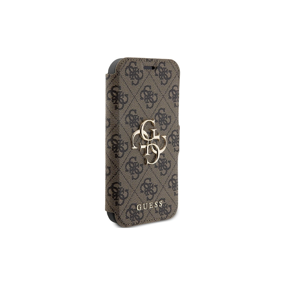 Hurtownia GSM - Etui Guess GUBKP15L4GMGBR Apple iPhone 15 Pro book 4G Metal Logo brązowy/brown - GUE3265 - {ean13} - Hurt