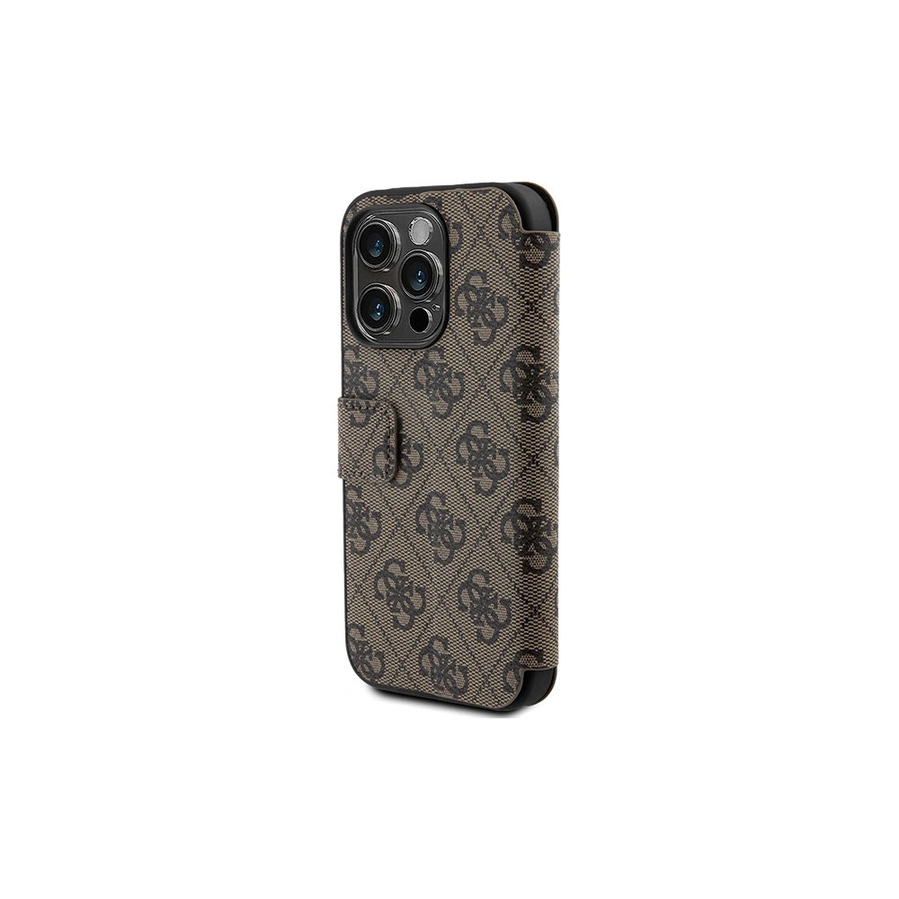 Hurtownia GSM - Etui Guess GUBKP15L4GMGBR Apple iPhone 15 Pro book 4G Metal Logo brązowy/brown - GUE3265 - {ean13} - Hurt