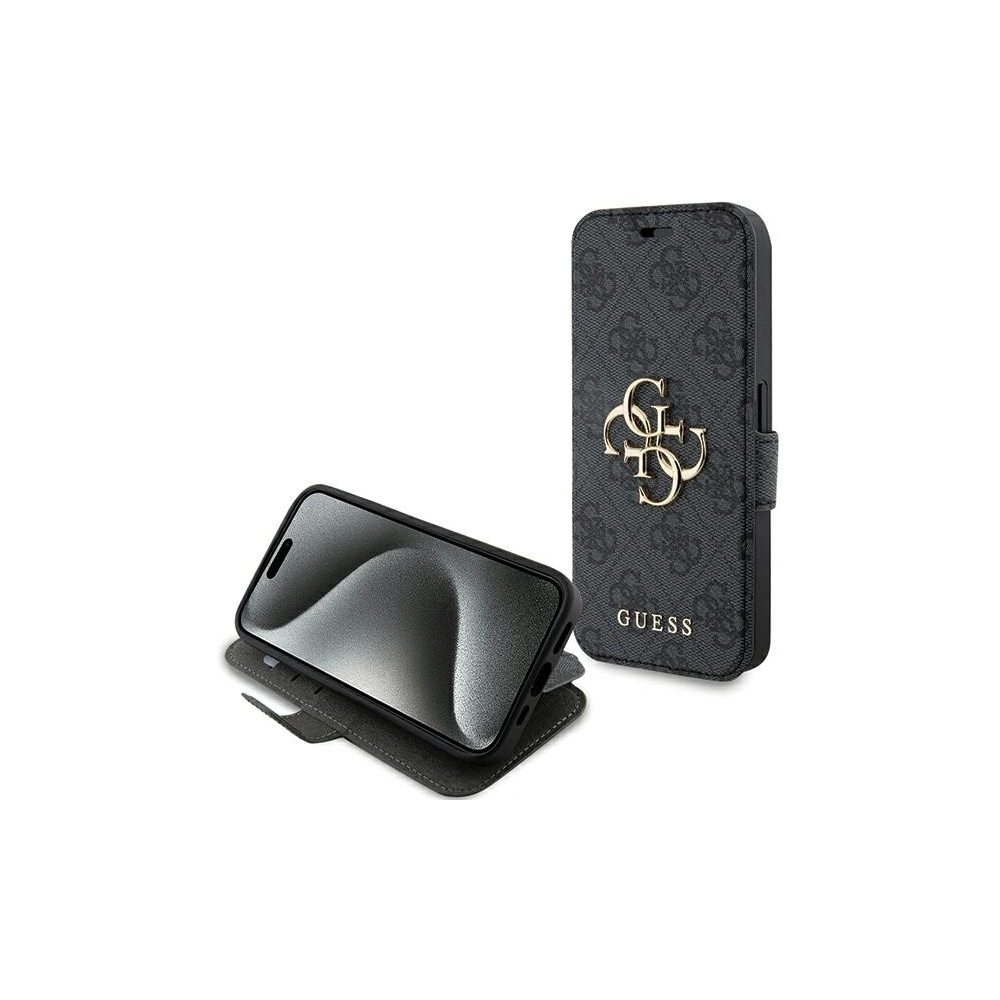 Wholesale Guess GUBKP15L4GMGGR Apple iPhone 15 Pro book 4G Metal Logo grey - GUE3266 - {ean13} - Hurt