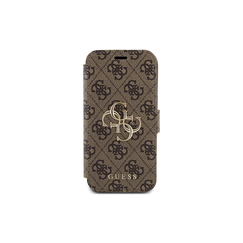 Hurtownia GSM - Etui Guess GUBKP15S4GMGBR Apple iPhone 15 / 14 / 13 könyv 4G Fém Logó barna/brown - GUE3268 - {ean13} - Hurt