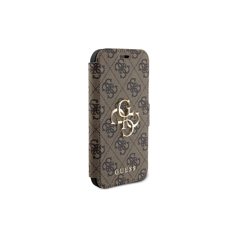 Hurtownia GSM - Etui Guess GUBKP15S4GMGBR Apple iPhone 15 / 14 / 13 könyv 4G Fém Logó barna/brown - GUE3268 - {ean13} - Hurt