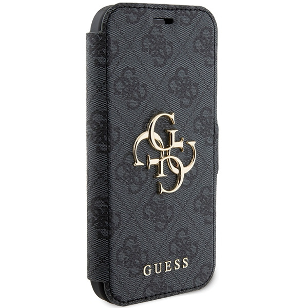 Kryt Guess GUBKP15S4GMGGR Apple iPhone 15 / 14 / 13 book 4G Metal Logo grey