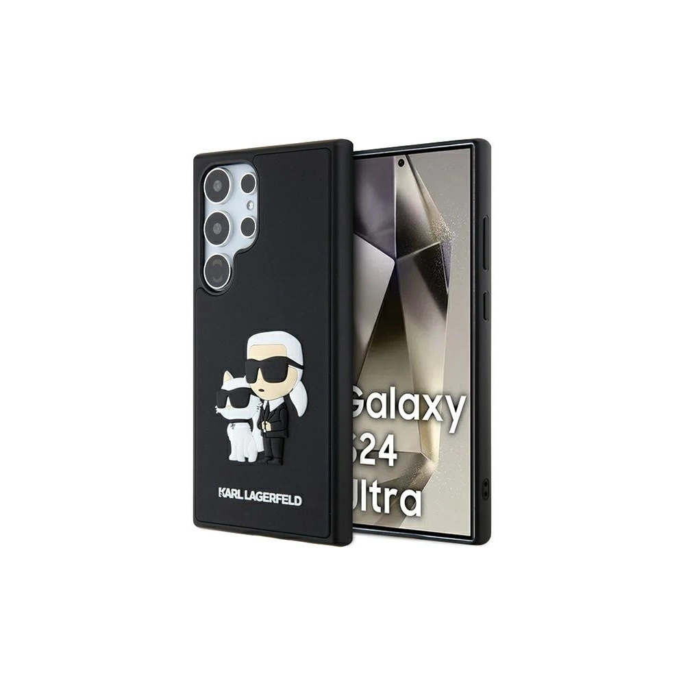 Hurtownia GSM - Etui Karl Lagerfeld KLHCS24L3DRKCNK Samsung Galaxy S24 Ultra hardcase 3D Rubber Karl&Choupette negru/black - KLD1868 - {ean13} - Hurt