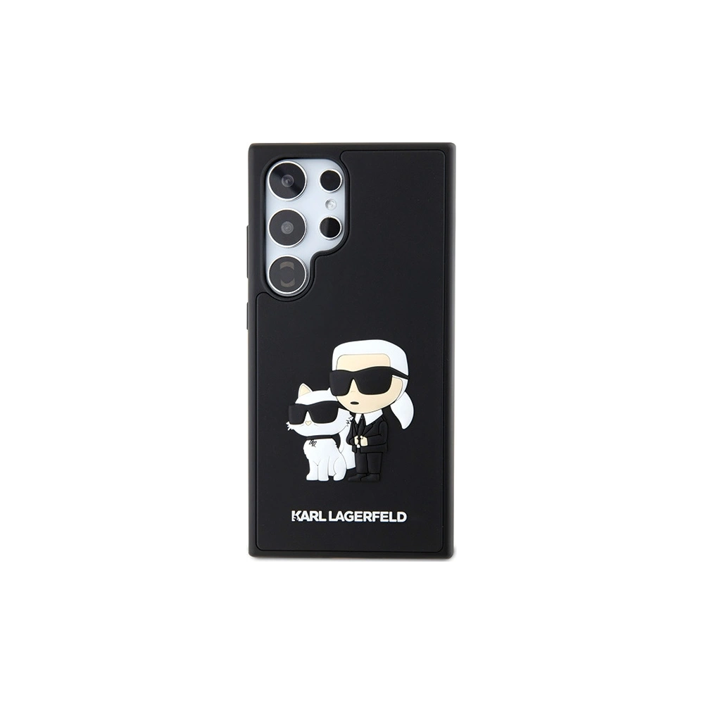 Hurtownia GSM - Etui Karl Lagerfeld KLHCS24L3DRKCNK Samsung Galaxy S24 Ultra hardcase 3D Rubber Karl&Choupette negru/black - KLD1868 - {ean13} - Hurt