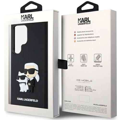Etui Karl Lagerfeld KLHCS24L3DRKCNK Samsung Galaxy S24 Ultra hardcase 3D Rubber Karl&Choupette czarny/black