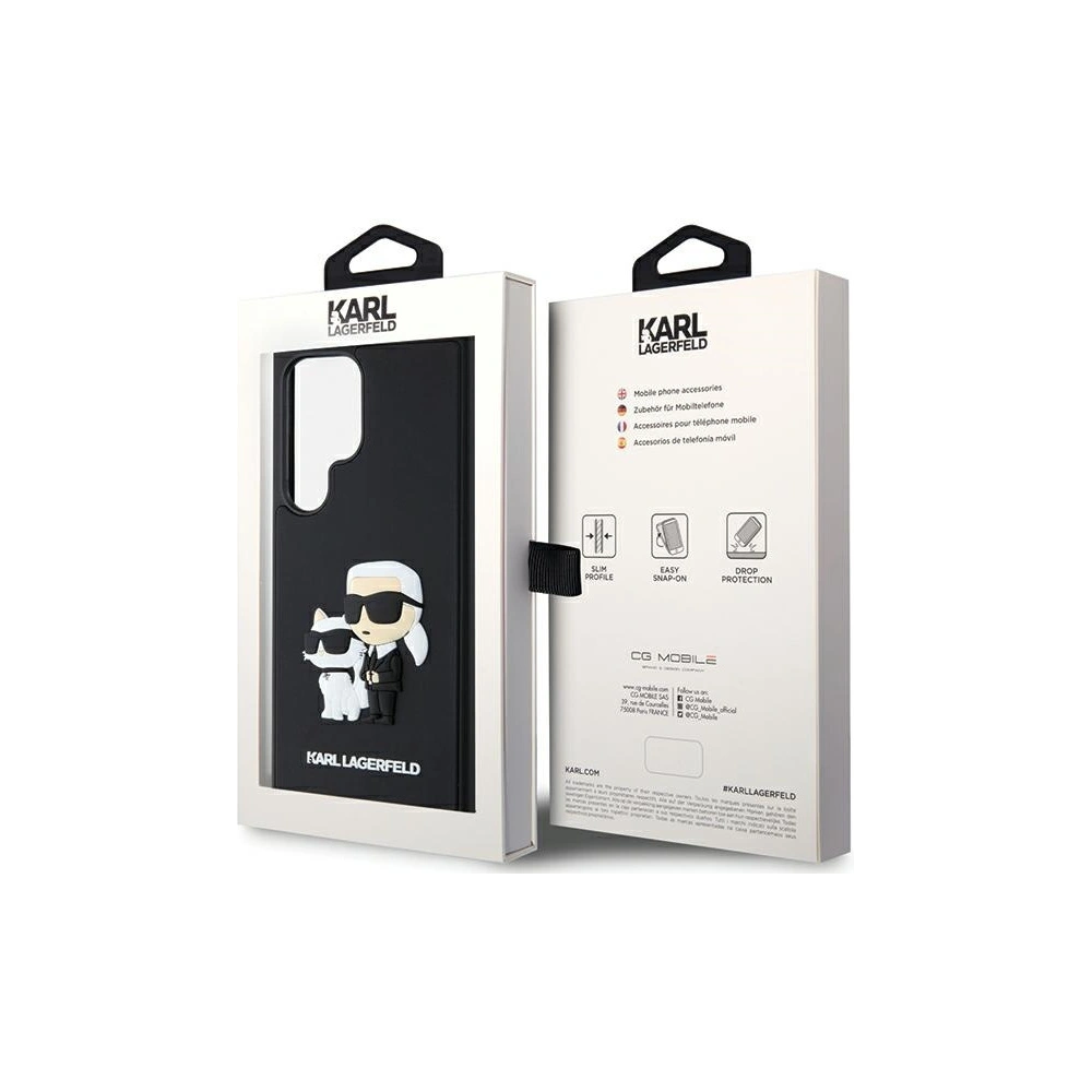 Etui Karl Lagerfeld KLHCS24L3DRKCNK Samsung Galaxy S24 Ultra hardcase 3D Rubber Karl&Choupette czarny/black