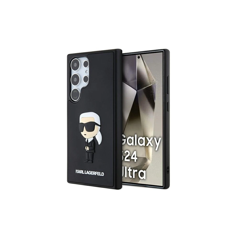 Hurtownia GSM - Case Karl Lagerfeld KLHCS24L3DRKINK Samsung Galaxy S24 Ultra Hardcase 3D Gummi Ikonik schwarz/black - KLD1869 - {ean13} - Hurt