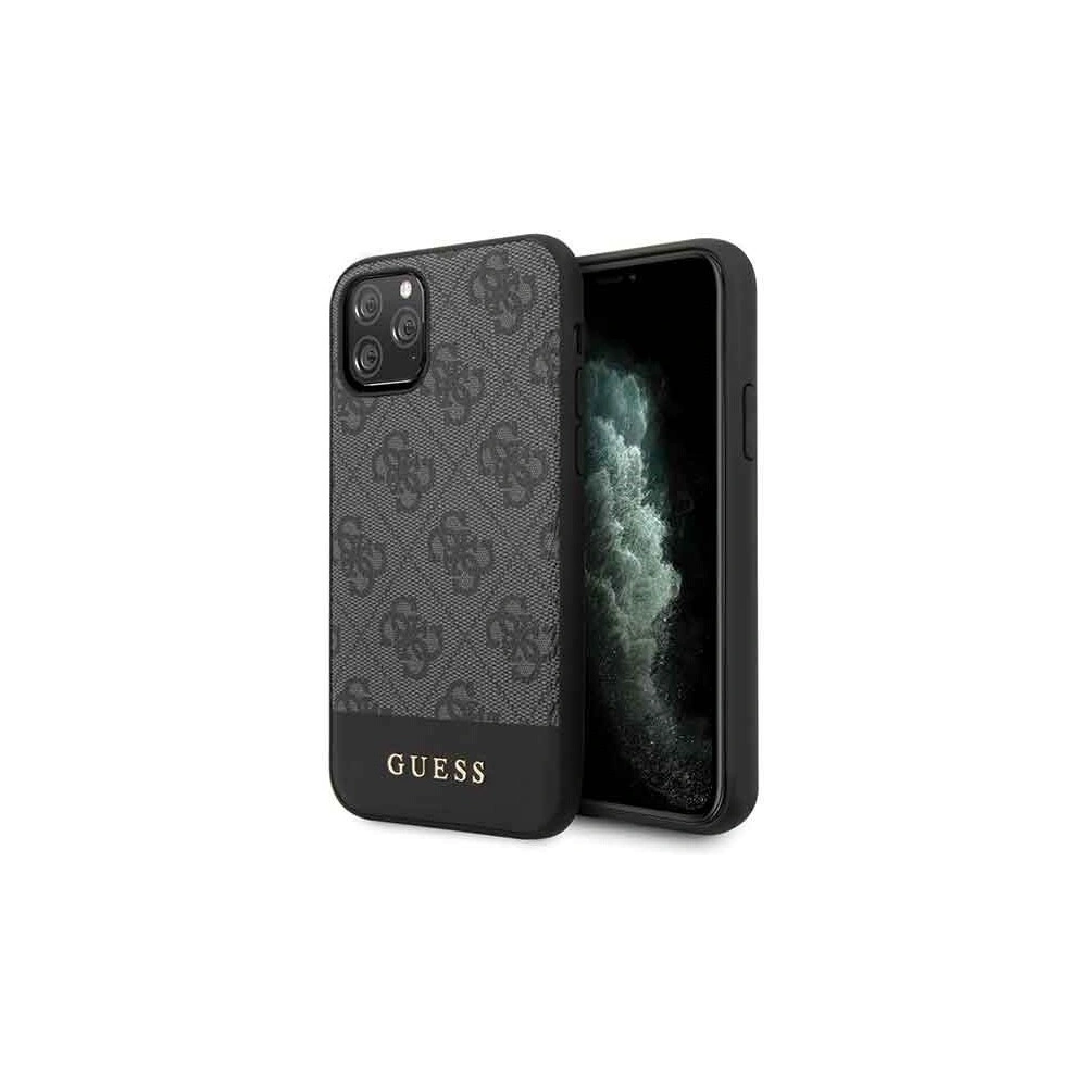 Hurtownia GSM - Etui Guess GUHCN58G4GLGR Apple iPhone 11 Pro szary/grey hard case 4G Stripe Collection - GUE151GRY - {ean13} - Hurt