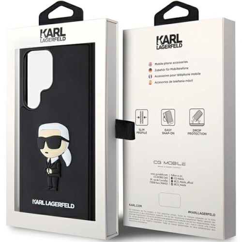 Etui Karl Lagerfeld KLHCS24L3DRKINK Samsung Galaxy S24 Ultra hardcase 3D Rubber Ikonik czarny/black