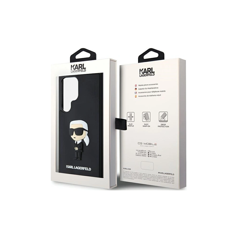 Hurtownia GSM - Etui Karl Lagerfeld KLHCS24L3DRKINK Samsung Galaxy S24 Ultra hardcase 3D Rubber Ikonik czarny/black - KLD1869 - {ean13} - Hurt