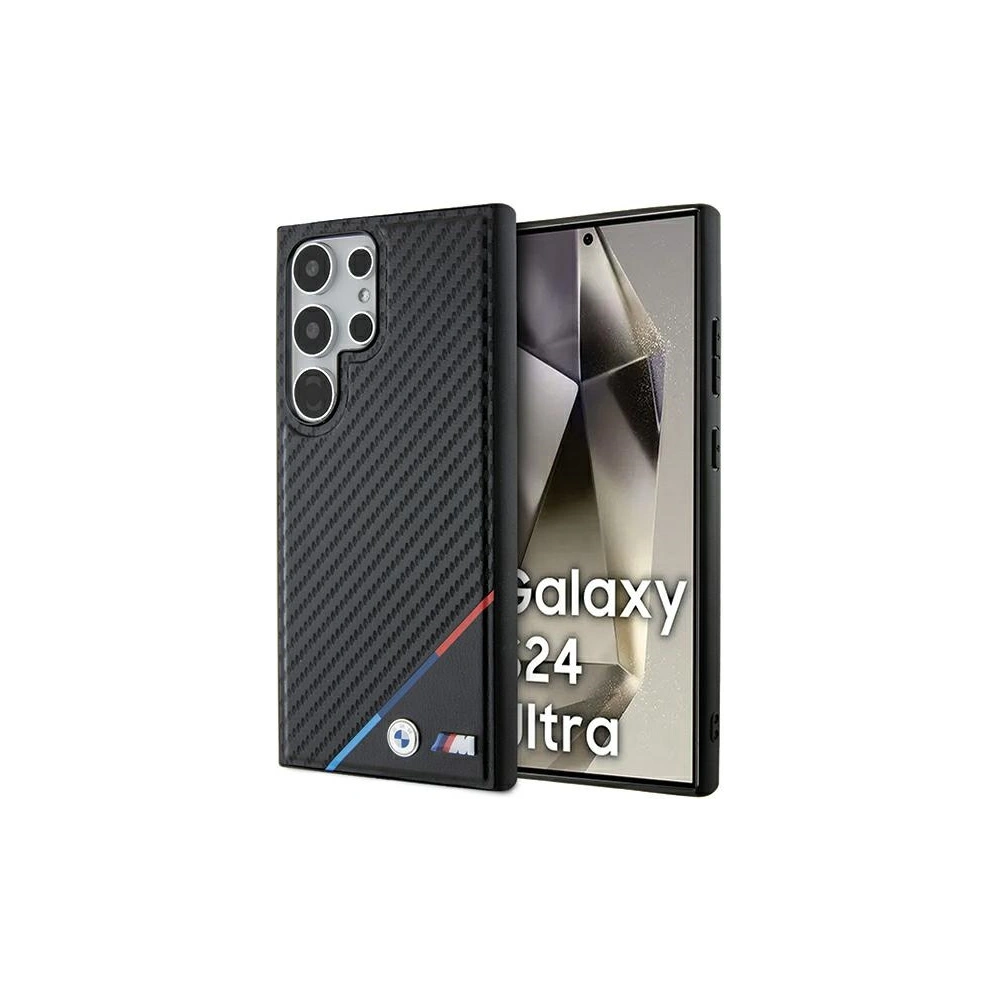 Hurtownia GSM - Etui BMW BMHMS24L23PUDTK Samsung Galaxy S24 Ultra hardcase Carbon Tricolor Line MagSafe černý/black - BMW601 - {ean13} - Hurt
