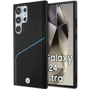 Hurtownia GSM - Etui BMW BMHMS24L23RDCLK Samsung Galaxy S24 Ultra hardcase Signature Leather Textured & Line MagSafe czarny/black - BMW602 - {ean13} - Hurt