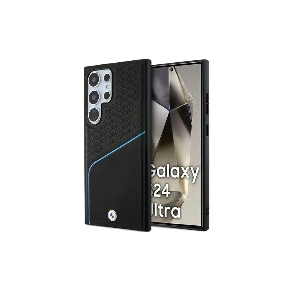 Hurtownia GSM - Case BMW BMHMS24L23RDCLK Samsung Galaxy S24 Ultra Hardcase Signature Leder Texturiert & Linie MagSafe schwarz/black - BMW602 - {ean13} - Hurt