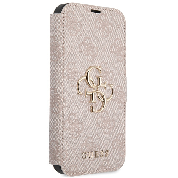 Kryt Guess GUBKP15S4GMGPI Apple iPhone 15 / 14 / 13 book 4G Metal Logo pink