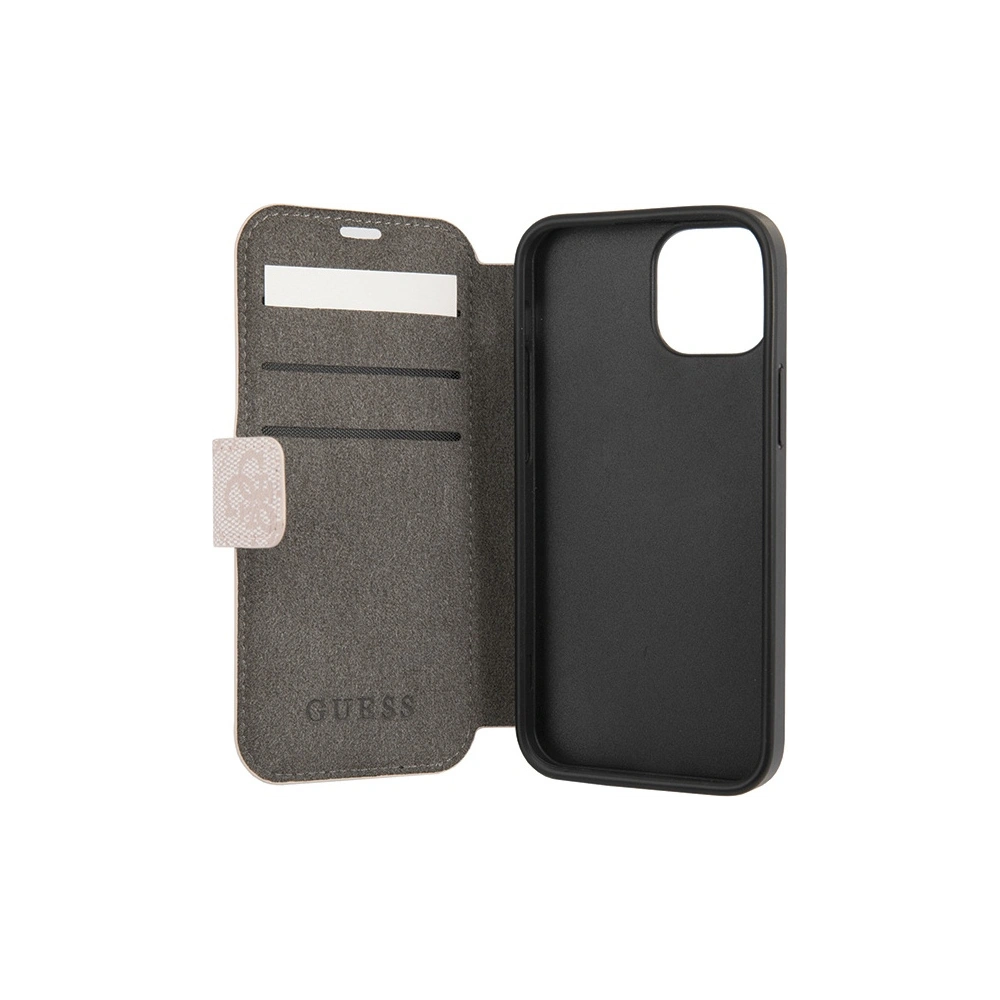 Wholesale Guess GUBKP15S4GMGPI Apple iPhone 15 / 14 / 13 book 4G Metal Logo pink - GUE3270 - {ean13} - Hurt