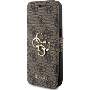 Hurtownia GSM - Etui Guess GUBKP15X4GMGBR Apple iPhone 15 Pro Max könyv 4G Fém Logó barna/brown - GUE3271 - {ean13} - Hurt