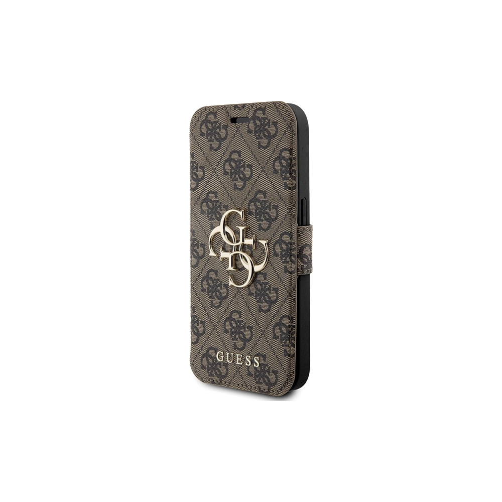 Hurtownia GSM - Etui Guess GUBKP15X4GMGBR Apple iPhone 15 Pro Max book 4G Metal Logo brązowy/brown - GUE3271 - {ean13} - Hurt