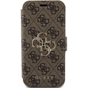 Hurtownia GSM - Etui Guess GUBKP15X4GMGBR Apple iPhone 15 Pro Max könyv 4G Fém Logó barna/brown - GUE3271 - {ean13} - Hurt