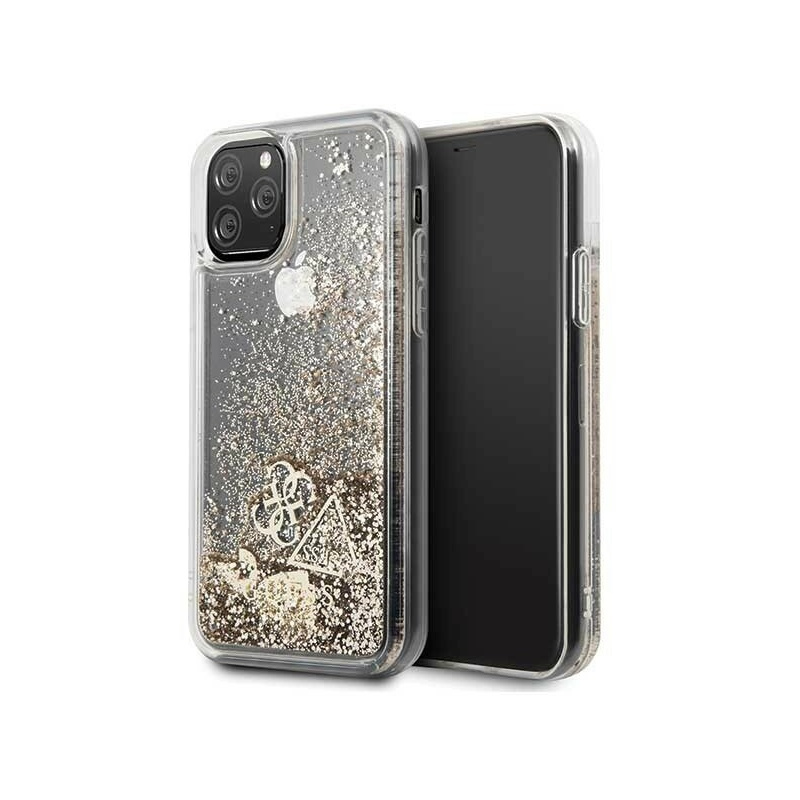 Guess Distributor - 3700740461877 - GUE152GLD - Guess GUHCN58GLHFLGO iPhone 11 Pro gold hard case Glitter Hearts - B2B homescreen