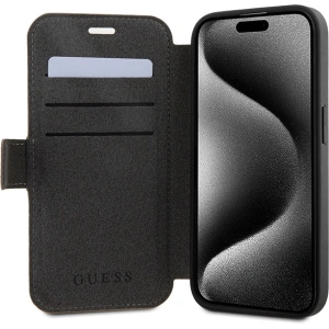 Hurtownia GSM - Etui Guess GUBKP15X4GMGBR Apple iPhone 15 Pro Max könyv 4G Fém Logó barna/brown - GUE3271 - {ean13} - Hurt