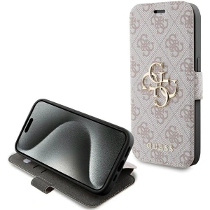 Hurtownia GSM - Etui Guess GUBKP15X4GMGPI Apple iPhone 15 Pro Max könyv 4G Fém Logó rózsaszín/pink - GUE3273 - {ean13} - Hurt