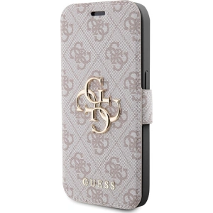 Hurtownia GSM - Etui Guess GUBKP15X4GMGPI Apple iPhone 15 Pro Max könyv 4G Fém Logó rózsaszín/pink - GUE3273 - {ean13} - Hurt