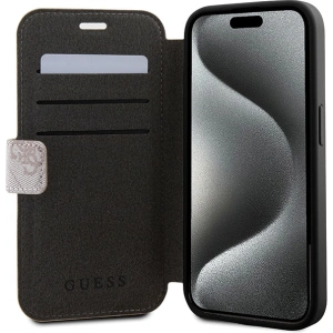 Hurtownia GSM - Etui Guess GUBKP15X4GMGPI Apple iPhone 15 Pro Max könyv 4G Fém Logó rózsaszín/pink - GUE3273 - {ean13} - Hurt