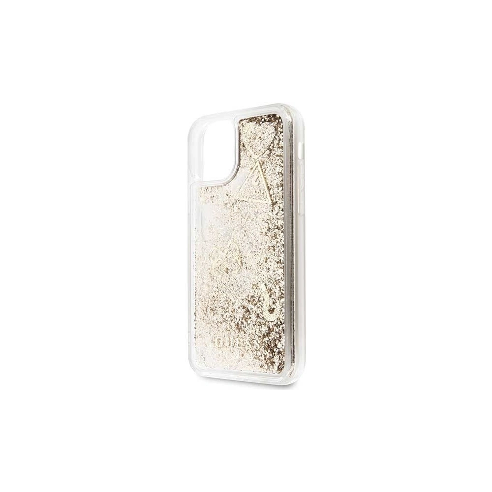 Wholesale Guess GUHCN58GLHFLGO iPhone 11 Pro gold hard case Glitter Hearts - GUE152GLD - {ean13} - Hurt