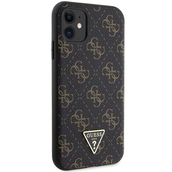 Kryt Guess GUHCN61PG4GPK Apple iPhone XR / 11 hardcase 4G Triangle Metal Logo black