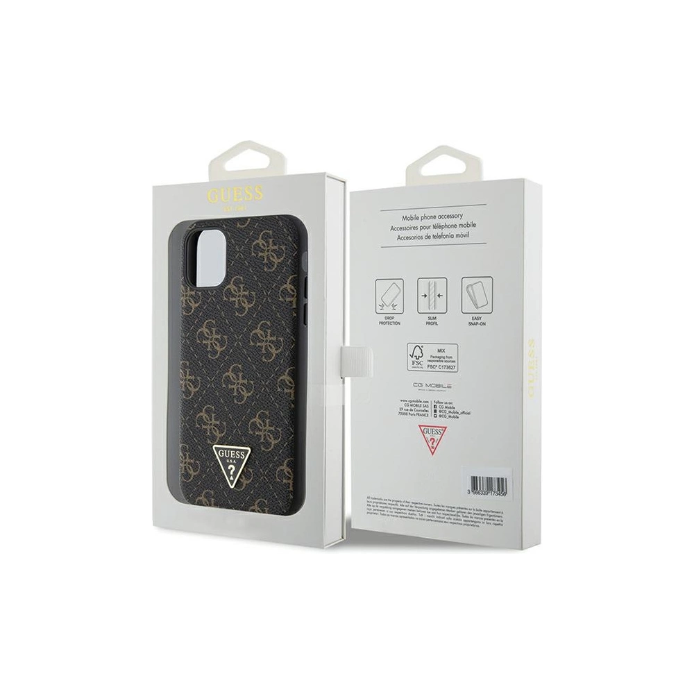 Hurtownia GSM - Case Guess GUHCN61PG4GPK Apple iPhone XR / 11 Hardcase 4G Triangle Metal Logo schwarz/black - GUE3274 - {ean13} - Hurt