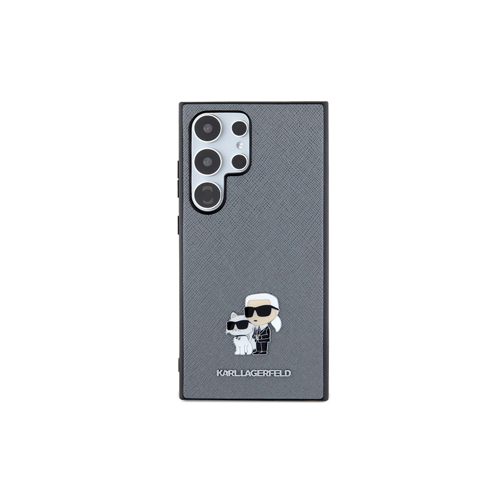Hurtownia GSM - Case Karl Lagerfeld KLHCS24LPSAKCMPG Samsung Galaxy S24 Ultra Hartschale Saffiano Karl & Choupette Metallpin grau/grey - KLD1873 - {ean13} - Hurt