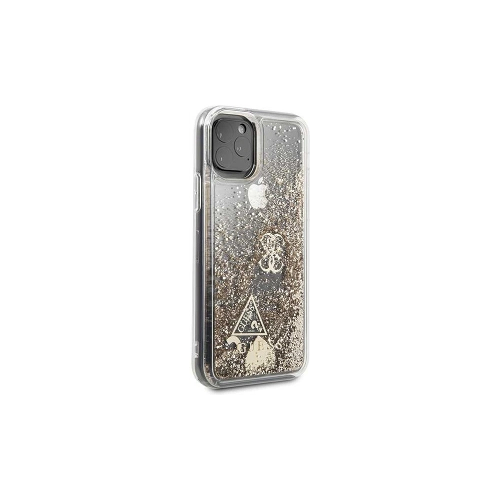 Wholesale Guess GUHCN58GLHFLGO iPhone 11 Pro gold hard case Glitter Hearts - GUE152GLD - {ean13} - Hurt