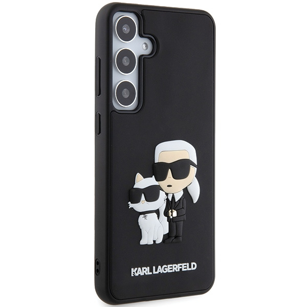 Kryt Karl Lagerfeld KLHCS24M3DRKCNK Samsung Galaxy S24+ Plus hardcase 3D Rubber Karl&Choupette black