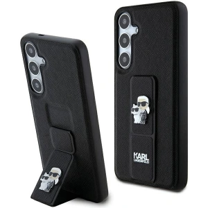 Wholesale Karl Lagerfeld KLHCS24MGSAKCPK Samsung Galaxy S24+ Plus hardcase Gripstand Saffiano Karl&Choupette Pins black - KLD1877 - {ean13} - Hurt